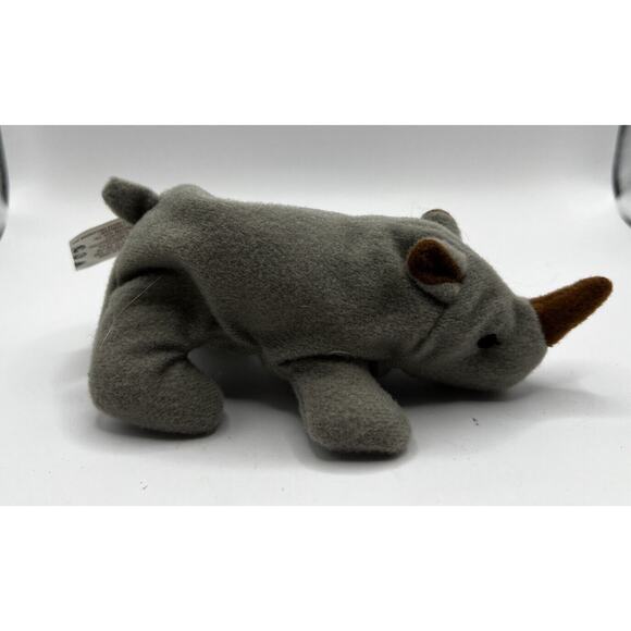 TY Beanie Baby Babies Plush Stuffed Animal Spike Rhinoceros Rhino 1999 - Picture 5 of 8